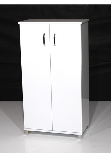 Mobilya Sarayı 2 Kapaklı Raflı Ayakkabılık Beyaz