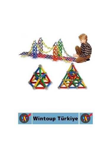 Eğitici Motor Beceri El Göz Koordinasyonu Geliştiren Eğlenceli Çocuk Manyetik Lego Seti 37 Parça