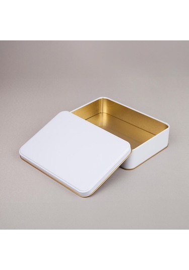 Beyaz Metal Kutu 19x13,5x4,5 Cm