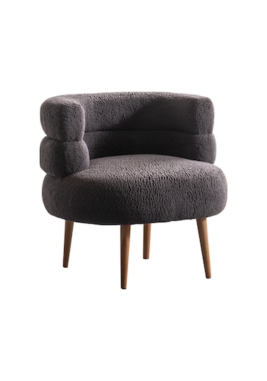 Barel Özel Tasarım Çay Seti Koltuk Takımı,berjer Ve Puf Ofis Balkon Cafe Bahçe Salon Mobilyası 3 Lü Takım Antrasit Antrasit