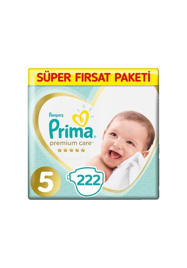 Prima Premium Care 5 Beden Bebek Bezi 74x3 222adet 3'lü