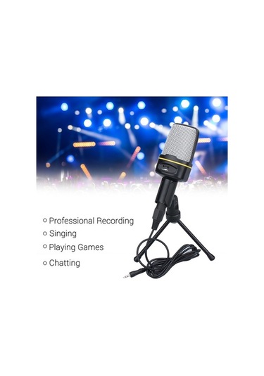 Profesyonel Sf-920 Kardiyoid Kondenser Mikrofon, Bilgisayar Uyumlu, Tripod Ve 3.5mm Bağlantı İle Kayıt Ve Ses Kalitesi.