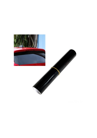 Dianziye Otomatik Cam Güneşlik Sticker - Parlak Siyah Pvc Malzeme - 140x20 Cm Ön Arka Cam Koruyucu