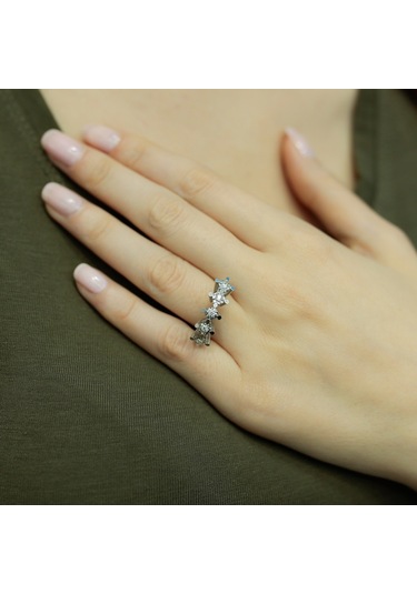 Lova 1,50 Karat Efektli Pırlanta Beştaş Yüzük - 1070108