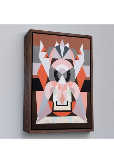 Çerçeveli Auguste Herbin - Simetrik Bileşim Tablosu-8101