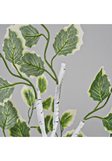 Soulader Huş Ağacı Tasarımı Led Işık Dekoratif Aydınlatma İç Mekan Pencere Önü Komodin Oturma Odası Yatak Odası Siyah