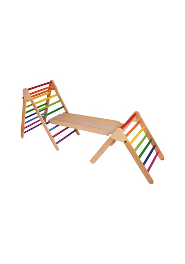 Woodnjoy Ahşap Merdiven Setimiz 3lü Set Renkli