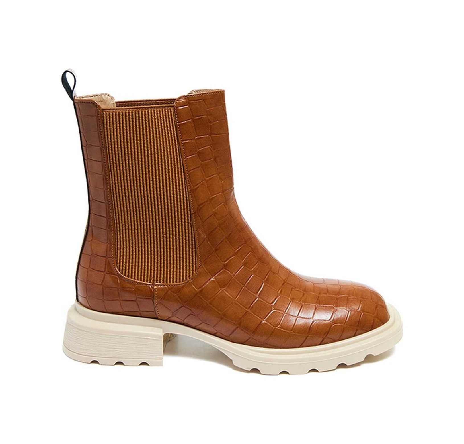 Bestello Lastikli Termo Taban Düz Bot 281-1908 Kadın Bot TABA KROKO