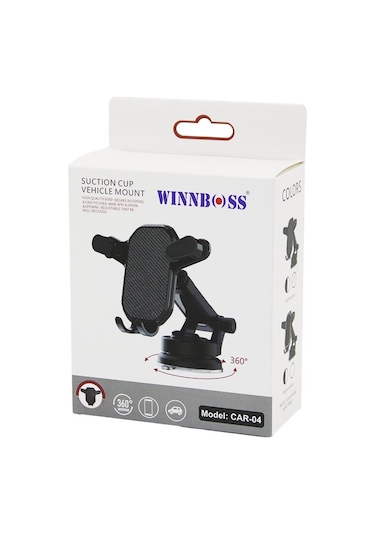 Araç - Oto Telefon Tutucu 360 Kademeli-uzayan-kısalan Kol Vantuzlu - Oynar Baş Ve Kollar