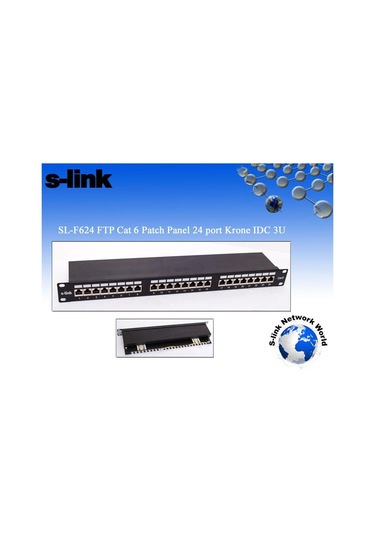 S Lınk Sl F624 24 Lü Utp  Cat6 Patch Panel