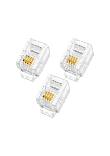 Powermaster Pm-1594 Rj9 4p/4c İnce Telefon Jack Soketi 100'lük Paket