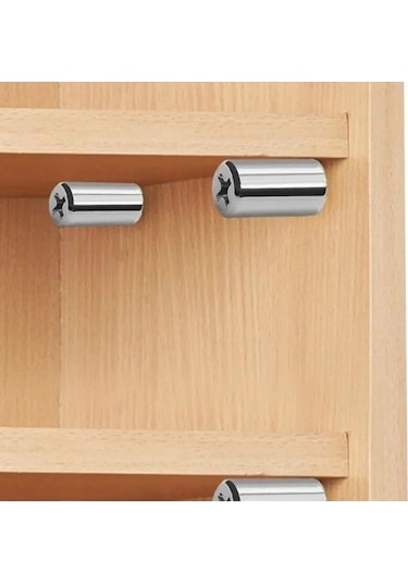 Pazly 100 Adet Demir+silikon Vida Kauçuklu Dolap Çivi Braketi Laminat Desteği Cam Bölme Çivi Diğer