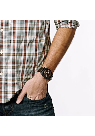 Fossil Fs4656 Quartz Deri Kahverengi 42 Mm Erkek Kol Saati