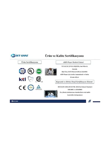 Ht-saae Ht72-166m 455wp Ekonomik Güneş Paneli