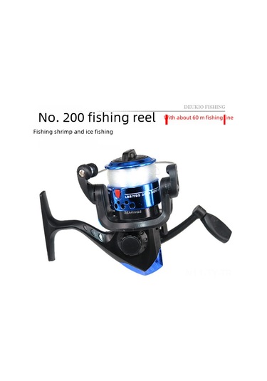 Teltree Deukıo 200 Modeli Spinning Olta Makinesi - Mini Buz Balıkçılığı İçin Tel Dahil, Porselen Kırmızı, Toptan Satış