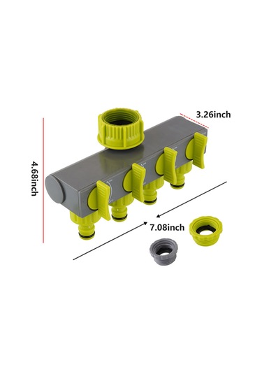 Qingmipy 4 Yollu Bahçe Hortumu Ayırıcı - 4 Bağımsız Açma/kapama Vanası İle Pratik Sulama Ve İrrigasyon Çözümü