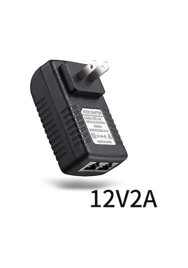 Geeksen Eu Fişli 24v 1a Poe Enjektörü, Ip Kameralar Ve Ağ Cihazları İçin Ethernet Kablosu İle Güç Ve Veri Dağıtımı