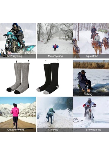 Skycity Isı Verici Bisiklet Socks, 3 Seviye Isı Kontrolü, Gizli Isıtıcı Tabaka, Soğukta Isı Sağlar, Akıllı Dışarıdaki Aktivite Çorapları Pil Yok