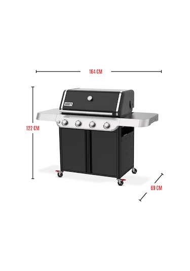 Weber Genesis E-415 Gazlı Mangal Siyah