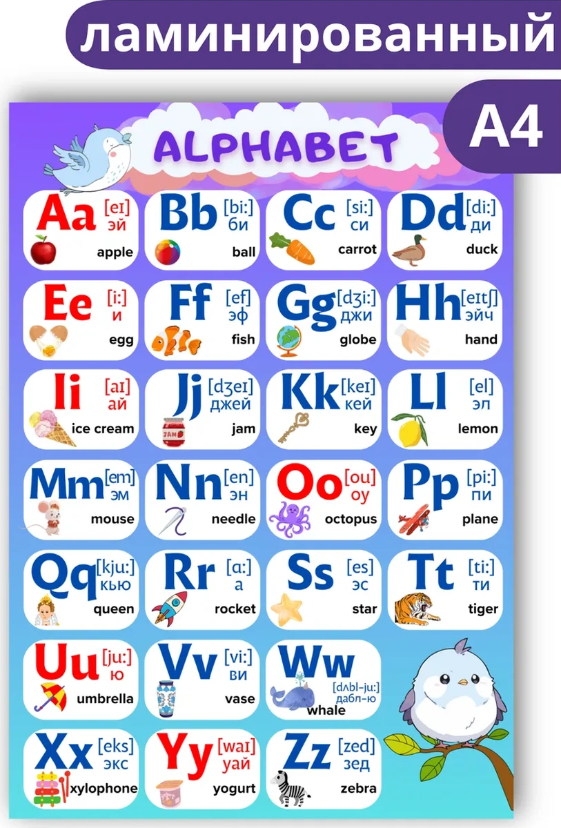 Mıdov 1. Sınıf İçin A4 İngilizce Alfabe Afişi 475749614