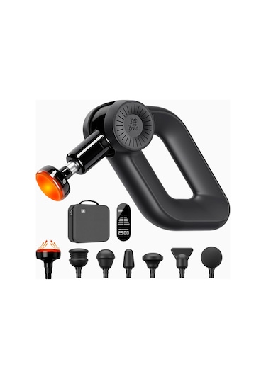 Bob And Brad D6 Pro Plus Isıtmalı Masaj Tabancası, 16 Mm Derin Doku, Oled Ekranlı Siyah