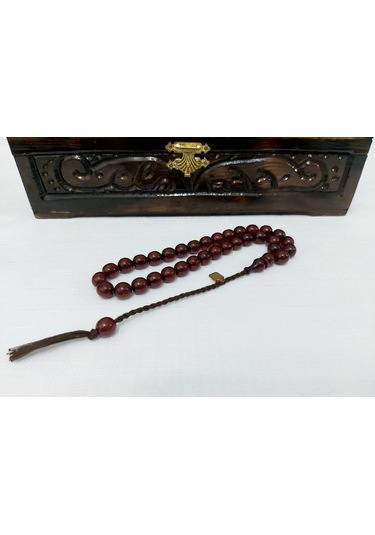 Omari Usta Havşalı Küre Kesim Hareli Sıkma Kehrbar Tesbih 9.5x9.5