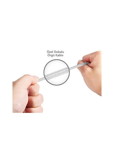 Polosmart PSM06 Lightning Hızlı Şarj Kablosu 1 M Beyaz