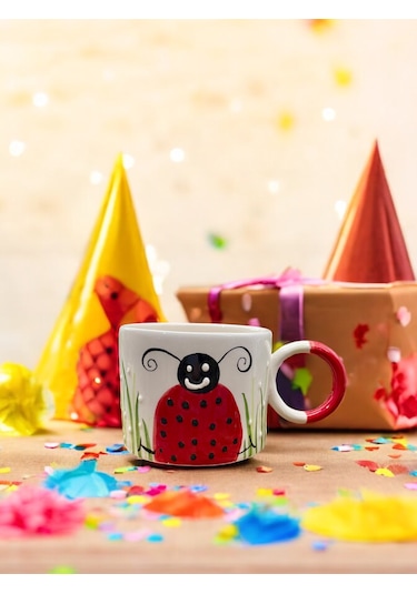 Seramik Kupa Bardak Uğur Böceği Tasarım