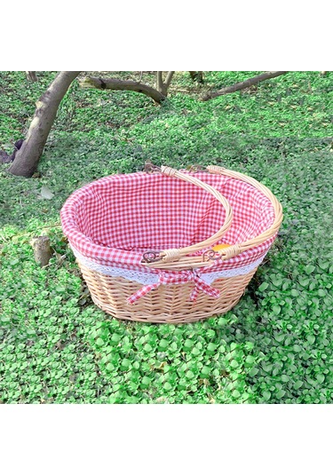 Homyl Çiftlik Evi Bahçe Düğünü Için Tutamak Rattan Kırmızı