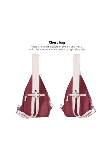 Mini Kadın Sling Çanta Göğüs Omuz Sırt Çantası Tuval Günlük Sırt Gri