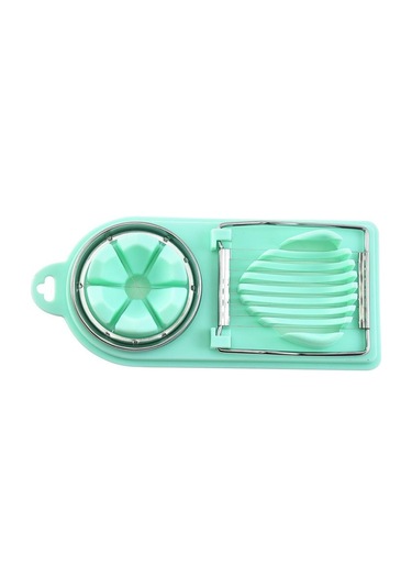 1 Adet Paslanmaz Çelik Yumurta Kesici Yumurta Dilimleyiciler Çok Fonksiyonlu Meyve Sebze Kesme Mutfak Aksesuarları Dilimleme Pişirme Aletleri Yeşil