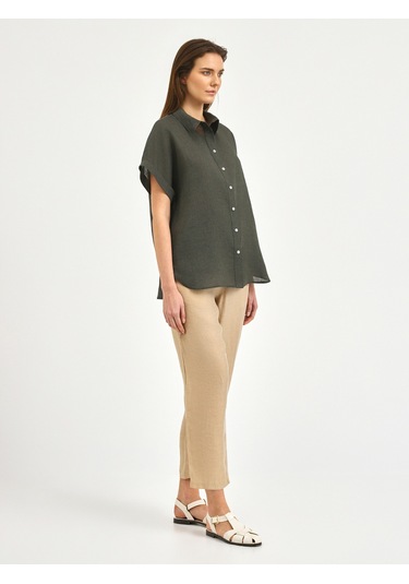 Karaca Kadın Comfort Fıt Gömlek-haki 12.25s.04.029 Haki