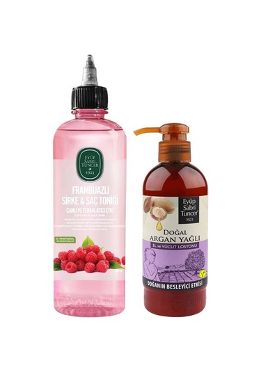 Eyüp Sabri Tuncer Frambuazlı Sirke & Saç Toniği 500 ML + Argan Yağlı Vücut Losyonu 250 ML