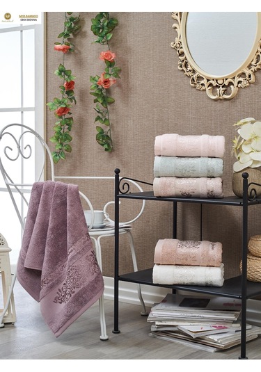 ANNEM MİSS BAMBOO 50X90CM. ÇEYİZLİK  EL&YÜZ 6'LI LÜKS HAVLU SETİ