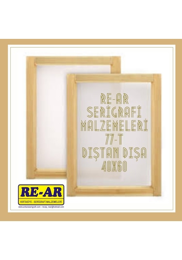 Re-ar 77-T Ipek 40 x 60 CM Ahşap Tekstil Baskı Kalıbı Dıştan Dışa Öl .