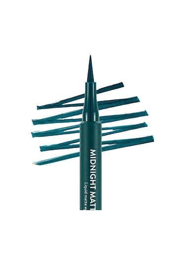 Flormar Mat Likit Kalem Eyeliner (YEŞİL) - Midnight Matte Eyeliner - 004 Green - 8690604641673
