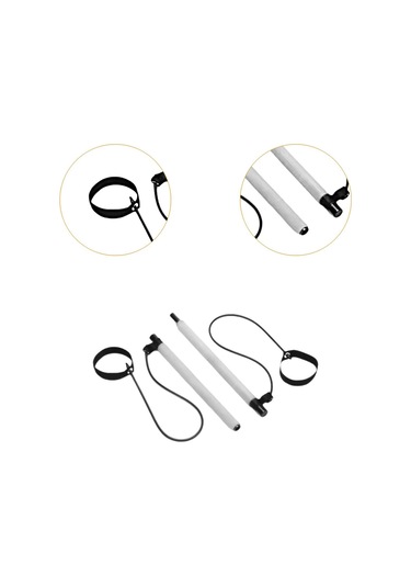 Suntek 2 Bölüm Pilates Bar Egzersiz Çubuğu Güç Beyaz Beyaz