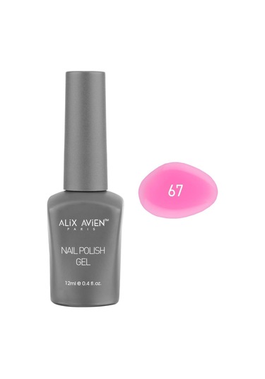 Alix Avien Pamuk Şeker Pembe Kalıcı Oje 67-yoğun Renk Veren Jel Oje 12 Ml-nail Uv Gel Polish 67
