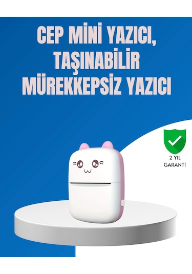 Buğz Mini Bluetooth Termal Yazıcı 1200mah Şarjlı Taşınabilir