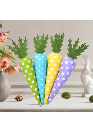 Pazly Süslemeleri Suntek Polka-dot-serisi Paskalya Oturma Havuç 4x Cs