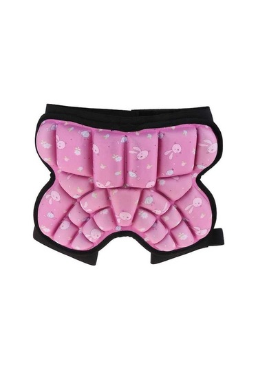 Pazly Suntek 3d Yastıklı Kalça Koruyucu Kısa Çocuk Butt Pad Pembe Renk Pembe