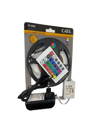 Cata CT-4557 Rgb Şerit Led Seti ( 5 M Rgb Led + Trafo+Modül )