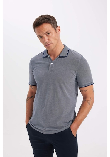 DeFacto Slim Fit Dar Kesim Polo Yaka Kısa Kollu Pamuklu Tişört D0033AXNSNV241 DeFacto Slim Fit Dar Kesim Polo Yaka Kısa Kollu Pamuklu Tişört D0033AXNSNV241