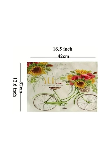 4/6/8 Adet Noel Kardan Adamı Amerikan Servisleri Keten Kaymaz Masa Örtüleri Dikdörtgen Elde Yıkanabilir Yemek Masası Mutfak Ev Dekoru İçin 4,4 Adet-32x42 Cm Diğer