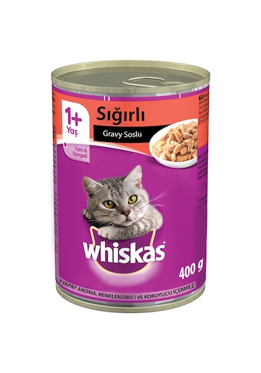 Whiskas Sığır Etli Konserve Yetişkin Kedi Maması 400 G