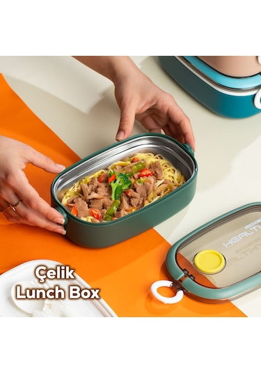 Posima 3114-2 Stainless Steel Vakumlu Lunch Box Sefer Tası  Yeşil