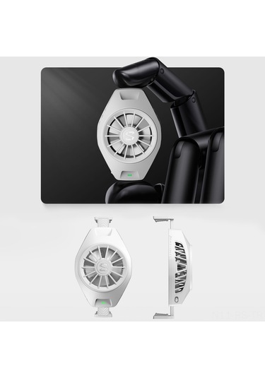 Reedark Xiaomi Black Shark Beyaz Telefon Soğutucu Klipsi - 67-88mm Uyumlu, 30db Düşük Gürültü, Type-c Arayüzlü Mini Radyatör