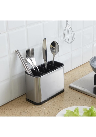 Suntek Spatula Çatal Tutucu Sofra Depolama Dikdörtgen-4-yuva Dikdörtgen 4 Yuva