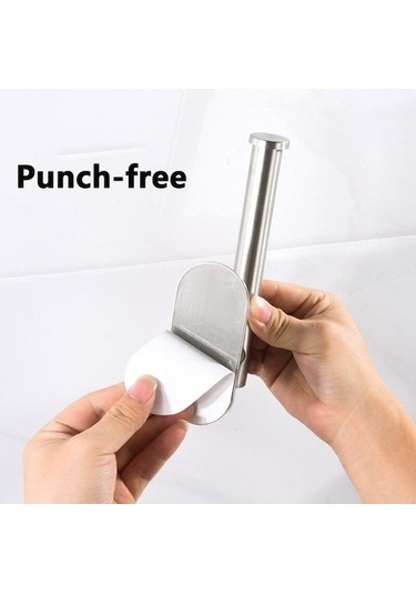 Moly Duvara Monte Paslanmaz Çelik Tuvalet Kağıdı Tutucu, Mutfak Rulo Kağıt Tutucu, Gümüş Renk, Mekan Sağlayan İmalat Gümüş