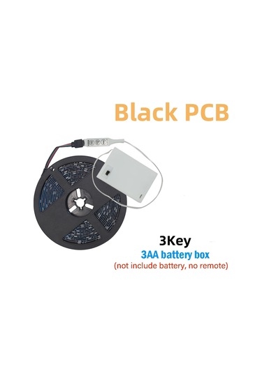 Epistar 3aa Pil Gücü Rgb Led Şerit Işık 5v 5050 Tv Arkaplan Aydınlatma Uzaktan Kumandalı Su Geçirmez Yayan Color2 Whıte 6-10w 1m